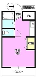 サンライズ白板 ワンルームの間取図画像
