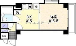 ホーユウパレス南林間第一 1DKの間取図画像