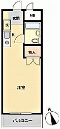 プレール新板橋 ワンルームの間取図画像