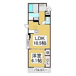 sumikawa 1LDKの間取図画像
