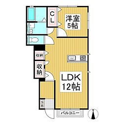 ハイムメゾンアイル 1LDKの間取図画像