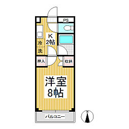 ソルトリバーヒル 1Kの間取図画像