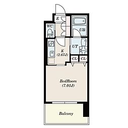 アプリーレ南堀江(旧プレジオ南堀江) 1302 13階1Kの間取り