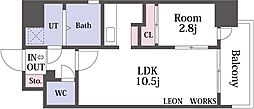 グランフェリーチェ・ナイン 1LDKの間取図画像
