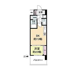 セレニテ江坂ミラク 606 6階1DKの間取り