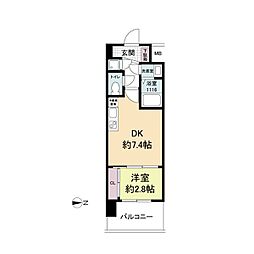 セレニテ江坂ミラク 809 8階1DKの間取り