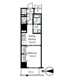 エステムコート心斎橋ＥＡＳＴIIIエクシード 7階1DKの間取り