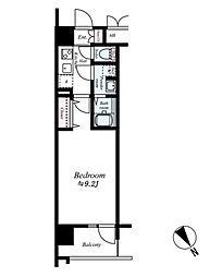 ララプレイス大阪城公園ノルド 5階1Kの間取り