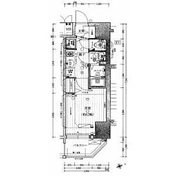 プレサンス北堀江 9階1Kの間取り