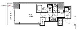 S-RESIDENCE谷町五丁目 14階1Kの間取り