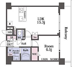 プレサンス東淀川駅前プローシェ 1LDKの間取図画像