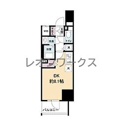 Metrosa谷町六丁目North ワンルームの間取図画像