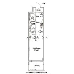 コンフォリア北堀江一丁目 1Kの間取図画像
