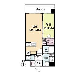 CASAREGULUSFUKUSHIMANODA 1LDKの間取図画像