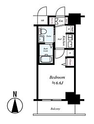 エステムコート新大阪9グランブライト 1Kの間取図画像