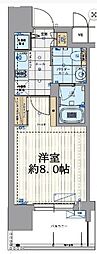 ESRISE北堀江SWAN 1Kの間取図画像