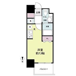 ドゥーエなんば南 ワンルームの間取図画像