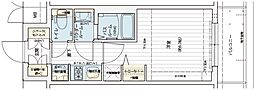 エステムコート新大阪12オルティ 1Kの間取図画像