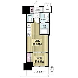 セレニテ本町東リアン 1LDKの間取図画像