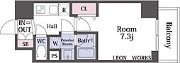 SEASONFLATS梅田NORTH 1Kの間取図画像