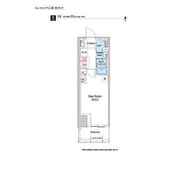 COMFORIA江坂 1Kの間取図画像