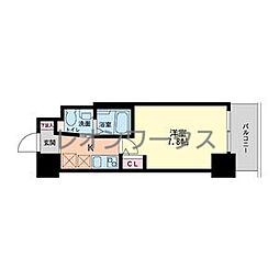 SERENiTE本町グランデ 1Kの間取図画像
