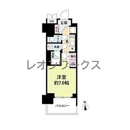 ルネフラッツ谷町四丁目 1Kの間取図画像
