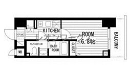 KDXレジデンス難波南 1Kの間取図画像