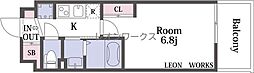 Luxe新大阪VI 1Kの間取図画像