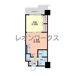 グランシス天満橋 1LDKの間取図画像