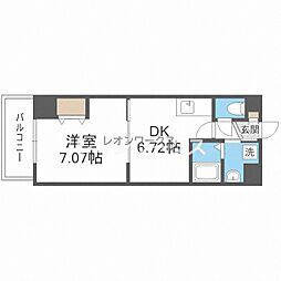 レジデンス朝潮橋 1DKの間取図画像