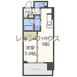 アーバネクス北堀江2 1LDKの間取図画像
