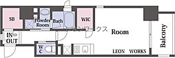 アーバネックス北浜 ワンルームの間取図画像