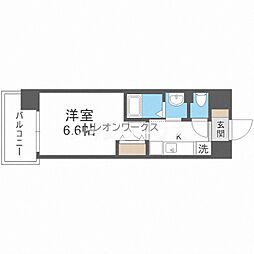 アドバンス大阪城東 1Kの間取図画像