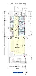 プレサンス塚本グランゲート 1Kの間取図画像