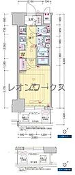 プレサンスドームシティコレーレ 1Kの間取図画像