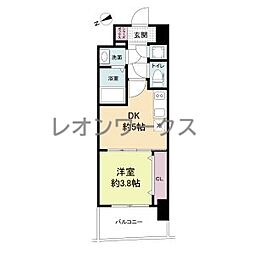 セレニテ京橋クレア 1DKの間取図画像