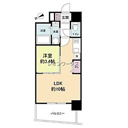 セレニテ京橋クレア 1LDKの間取図画像
