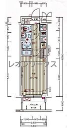 プレサンス谷町七丁目2 1Kの間取図画像