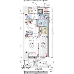 エステムコート新大阪17ベイス 1DKの間取図画像