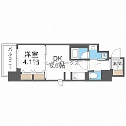 コンフォリア心斎橋EAST 1DKの間取図画像