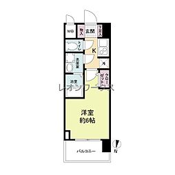 エスレジデンス新大阪ガーデン 1Kの間取図画像