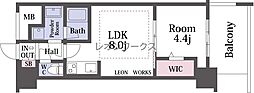 アーバネックス真田山 1LDKの間取図画像