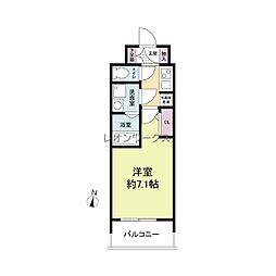 OrchidResidence新大阪 1Kの間取図画像