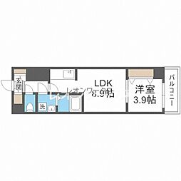 CITYPALCRESTTANIMACHI 1LDKの間取図画像
