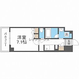 アーバネックス四ッ橋 1Kの間取図画像
