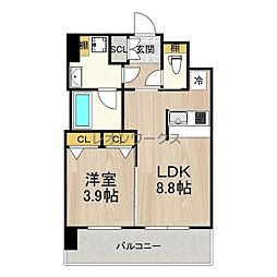 プレジオ弁天町ASIAN 1LDKの間取図画像