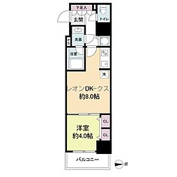 RISINGMaison本町橋 1LDKの間取図画像