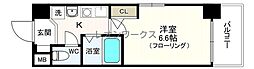 エスリード南森町 1Kの間取図画像