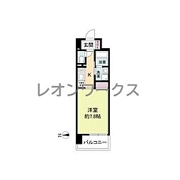 S-FORT都島内代 1Kの間取図画像